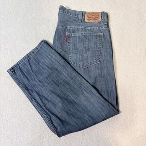 Levis 569 Loose Straight Jeans Mens 38X30 Blue Denim Y2K Skater Wide Leg